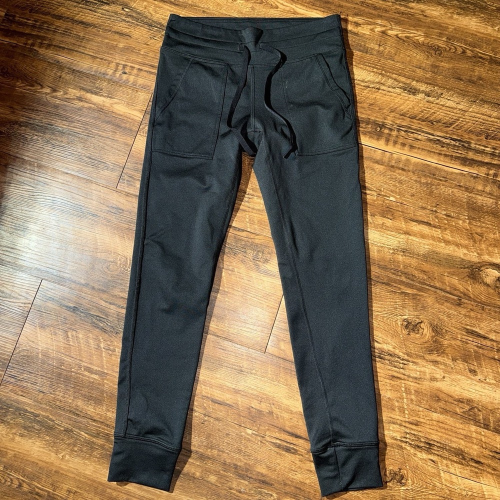 Aerie Black Waist Tie Jogger Leggings Athletic Women's Medium
